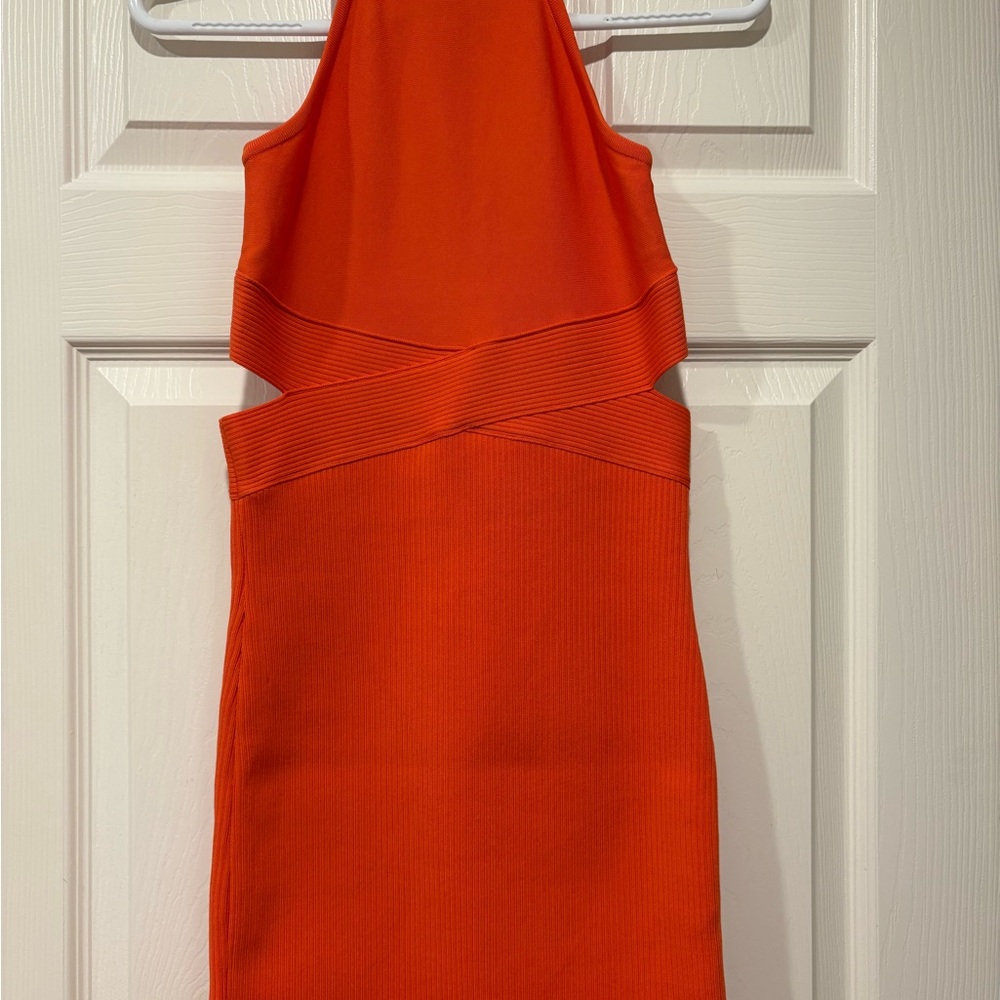 Herve Leger Red Bodycon Cocktail Dress